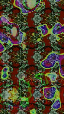 Çiçek arkaplan. Küçük çiçekte güzel bir desen var. Çiçek kompozisyonu. Raster deseni. Çiçek kolajı. - yeşil, kırmızı ve gri çiçekler. Doğa.