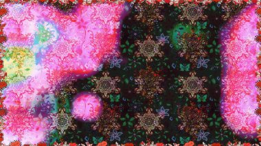 Kartlar, davetiyeler, tarih kartları ve daha fazlası için kullanılabilir. Tatlı suluboya, dikişsiz çiçek deseni. Büyük bir suluboya çiçek seti..