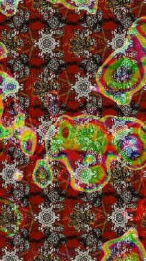 Küçük çiçekte güzel bir desen. Motley illüstrasyonu. Çiçekli yaz çiçekleri. Küçük renkli çiçekler. Moda baskıları için zarif bir şablon. Çizim.