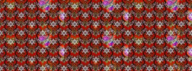 Kahverengi, kırmızı ve nötr renklerde Asya tekstili. Suluboya çiçekli çiçek deseni. Raster illüstrasyonu.