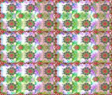 Çiçek arkaplan. Çiçek kompozisyonu. Raster deseni. - Tarafsız ve yeşil çiçekler. Küçük çiçekte güzel bir desen var. Çiçek kolajı. Doğa.