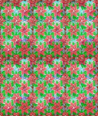 Arkaplan dokusu, duvar kağıdı, pembe ve yeşil renkli çiçek teması. Soyut etnik raster kusursuz desen. Kabile sanatı boho baskısı, klasik çiçek arkaplanı.