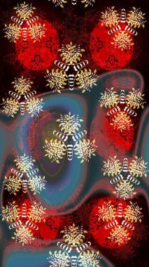 Yumuşak, bahar çiçekli arka plan. Çiçekli karalama şeklinde Raster çiçek deseni. Kahverengi renkte çiçekler.