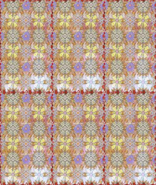 Cute flowers. Raster Trendy fabric pattern. Line seamless pattern.