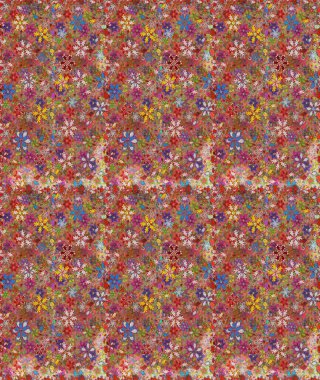 Raster stili kumaş deseni. Çiçekler suluboya desensiz.