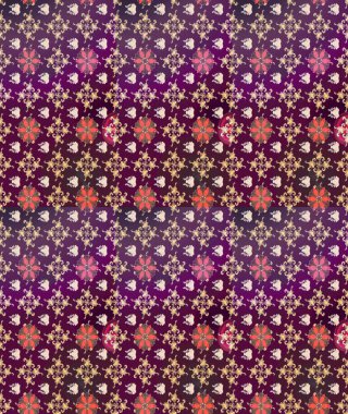 Küçük renkli çiçekler. Küçük çiçekte güzel bir desen. Moda baskıları için zarif bir şablon. Motley illüstrasyonu. Mor çiçekli bahar çiçekleri.