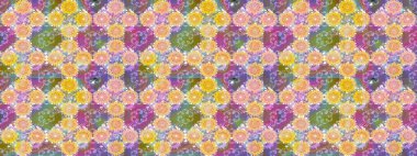 Çiçekli çiçek deseni, suluboya. Raster deseni. Küçük çiçekte güzel bir çiçek deseni..