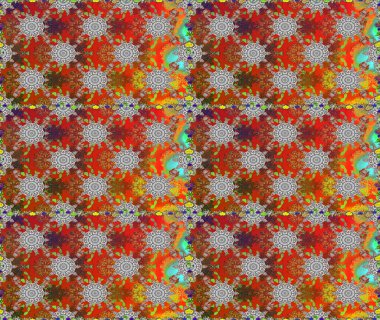 Yumuşak, bahar çiçekleri kahverengi ve gri renklerde. Çiçekli, pürüzsüz bir desen. Raster çiçekleri klasik tarzda çizilmiş. Raster illüstrasyonu.