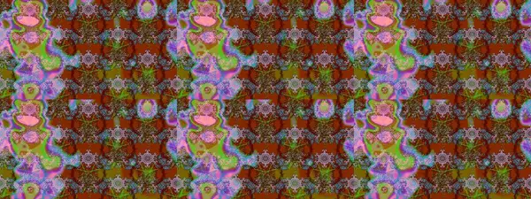 Modern, kahverengi, yeşil ve pembe raster arka plan duvar kâğıdı çizgileri, desenli desenli desenli çiçekler, çiçekli süsler. Çiçekli el çizimi çizimi deseni.