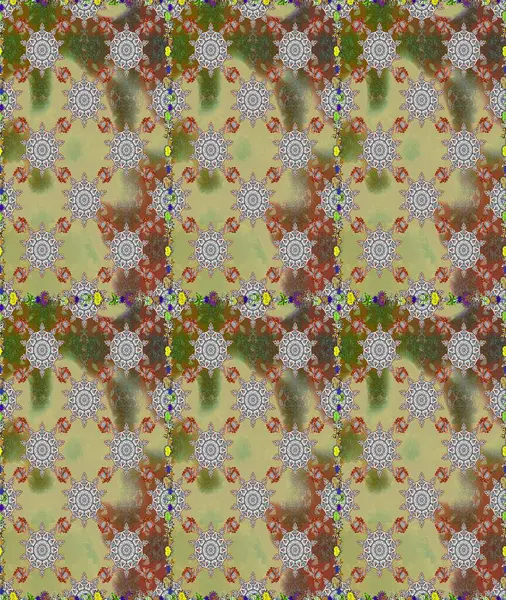 Hoş bir çiçek geçmişi var. Küçük çiçekteki kusursuz desen. Güzel kumaş deseni. Raster illüstrasyonu.