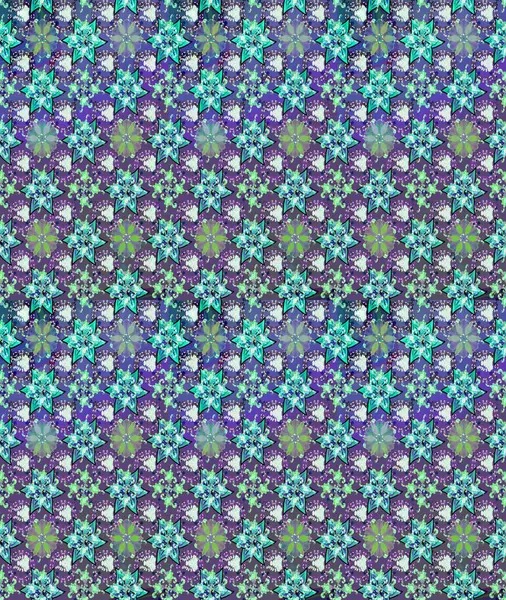 Bahar çiçekleri dallı desen, mor renkler ve çiçek silueti. Raster deseni.