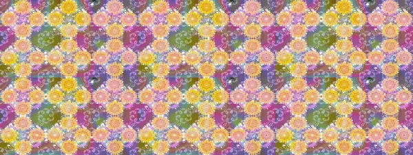 Çiçekli çiçek deseni, suluboya. Raster deseni. Küçük çiçekte güzel bir çiçek deseni..