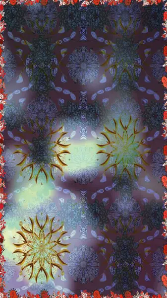 Ultraviyole kumaş deseni. Organik motif arka planı. Raster illüstrasyonu. Kusursuz desen.