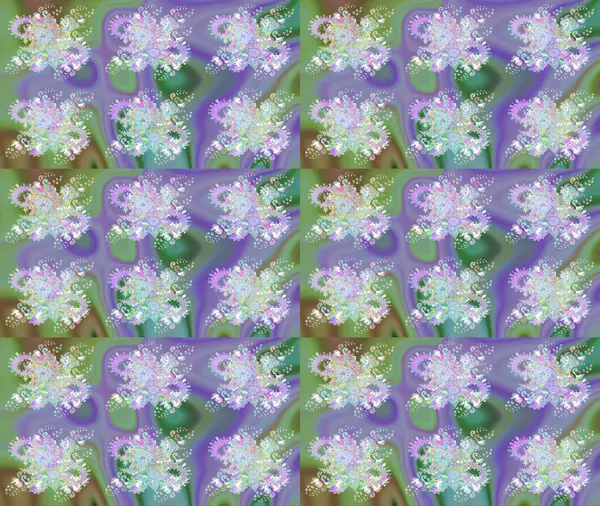 Varicoloneutral raster çizimi. Bir sürü nötr ve soyut çiçekli tropik eskiz deseni. Küçük çiçekte sevimli çiçek deseni var..