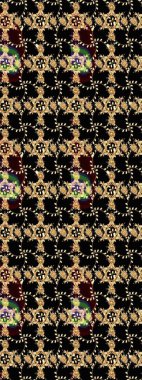 Raster deseni. Botanik çizim kalıbı. Suluboya etkisi. Organik elementler.