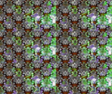 Raster deseni. Suluboya etkisi. Botanik çizim kalıbı. Organik elementler.