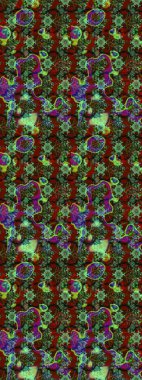 Renkli Bahar Teması eskiz kalıbı. Süslü kumaş deseni. Düz Çiçek Elementleri Tasarımı. Raster illüstrasyonunda çiçek deseni çizimi.