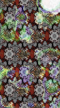 Vadinin gri renkli çiçekleri. Raster çiçek desenleri çiziyor..