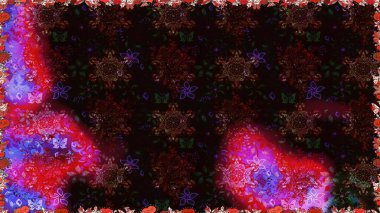 Tomurcukları çiçek olan sevimli bir çiçek deseni. Raster illüstrasyonu. Raster. Kumaş, tekstil, duvar kağıdı baskısı için. Kusursuz bir geçmişi var. Antika retro tarzı.