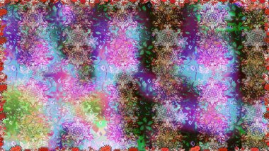 Arkaplan dokusu, duvar kağıdı, çiçek teması, tarafsız ve mavi renkler. Soyut etnik raster kusursuz desen. Kabile sanatı boho baskısı, klasik çiçek arkaplanı.