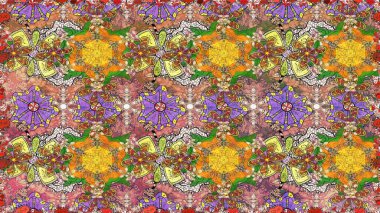 Üst manzara, yumuşak kahverengi ve sarı renkli. Çiçek kompozisyonu, el boyası, hassas şablon. Sevgililer günü ve tebrik kartı konsepti için şık bir davetiye. Manzaralı çiçek deseni.