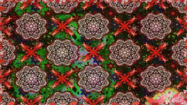 Küçük çiçekteki sevimli çiçek deseni. Kahverengi ve gri renkte çiçekler.