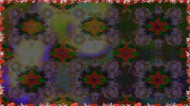 Küçük çiçekli şirin bir desen. Çiçek ve yapraklı çiçek deseni. Raster illüstrasyonu.