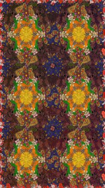 Raster illüstrasyonu. Robot resim. Küçük çiçekte sevimli çiçek deseni var..