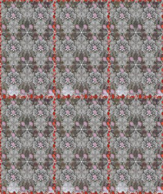 Renkli Yaz Temalı Kusursuz Arkaplan. Gri ve nötr renkte çiçekler. Düz Çiçek Elementleri Tasarımı. Raster illüstrasyonunda kusursuz çiçek deseni.