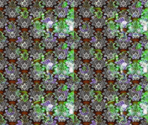 Raster deseni. Suluboya etkisi. Botanik çizim kalıbı. Organik elementler.