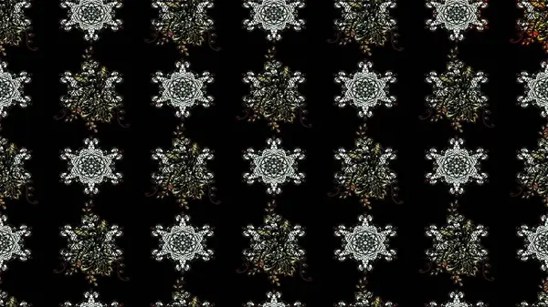 Raster illüstrasyonu. Tropik çiçek desenleri. Siyah renkte çiçekler.