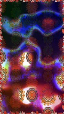 Raster güzel kumaş deseni. Soyut zerafet çiçek arka plan ile seamless modeli.