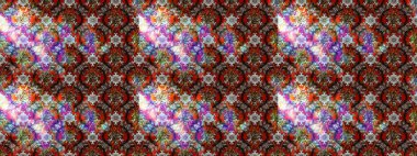 Raster illüstrasyonu. Çizim çiçek deseni duvar kâğıdı olarak kullanılabilir. Kahverengi, kırmızı ve nötr renkte çiçekler.