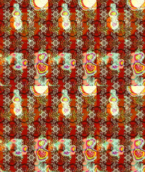 Sevimli çiçek raster deseni. Modaya uygun kumaş deseni. Renkli Yaz Temalı eskiz kalıbı. Düz Çiçek Elementleri Tasarımı.