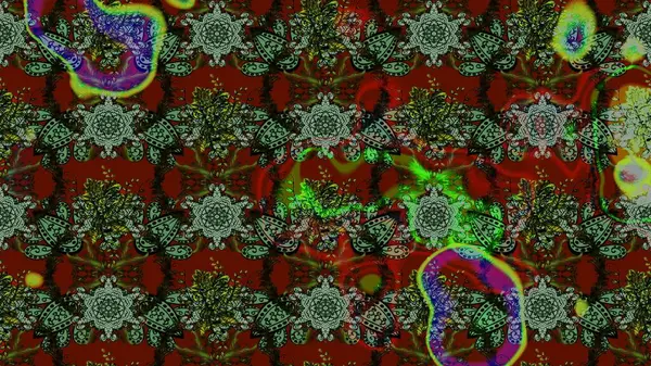 Robot resim. Küçük çiçekteki sevimli çiçek deseni. Raster illüstrasyonu.