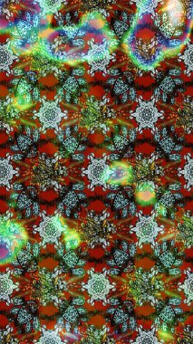 Raster illüstrasyonu. Kahverengi, yeşil ve nötr renklerde yaz çiçekleri. Raster çiçek desenli ve çiçekli..