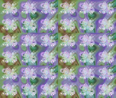 Varicoloneutral raster çizimi. Bir sürü nötr ve soyut çiçekli tropik eskiz deseni. Küçük çiçekte sevimli çiçek deseni var..