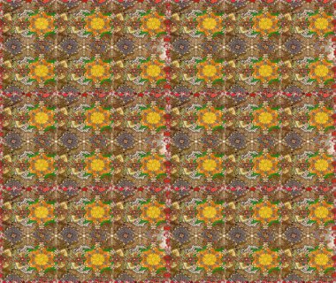 Anti-stres için soyut örnek sayfası. Kahverengi ve bej renklerde. Raster illüstrasyonu.