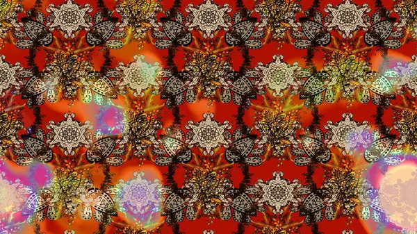 Karalama elementleri. Çizim çiçek deseni duvar kağıdı, web sitesi arka planı, ambalaj kağıdı, davetiye, broşür, afiş veya web sitesi için kullanılabilir. El çizimi Raster illüstrasyonu.