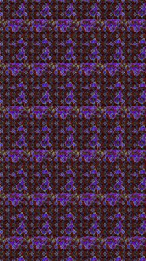 Küçük çiçekteki sevimli çiçek deseni. Kahverengi, mor ve siyah renkte çiçekler.