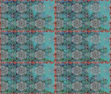 Mavi ve gri renkte çiçekler. Yumuşak, yaz çiçekli arka plan. Raster çiçek desenli ve çiçekli..