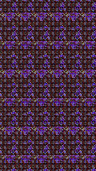 Küçük çiçekteki sevimli çiçek deseni. Kahverengi, mor ve siyah renkte çiçekler.