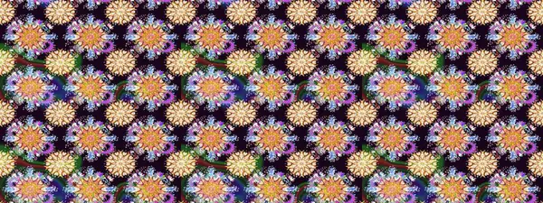 El çizimi Raster çizimi. Çizim çiçek deseni duvar kağıdı, web sitesi arka planı, ambalaj kağıdı, davetiye, broşür, afiş veya web sitesi için kullanılabilir. Parlak elementlerin.