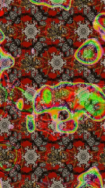 Çiçekli karalama şeklinde Raster çiçek deseni. Çiçekler kahverengi, kırmızı ve gri renklerde. Nazikçe, güzel çiçek arkaplanı..