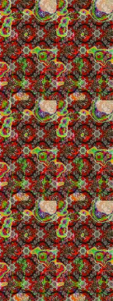 Renkli Yaz Temalı eskiz kalıbı. Çiçekler kırmızı, kahverengi ve gri renklerde. Raster Illustrasyon 'daki Çiçek Deseni' nin son moda çizimi. Düz Çiçek Elementleri Tasarımı.