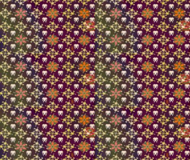 Mor renklerde. Mor renkli bir papatya deseni. Raster illüstrasyonu.