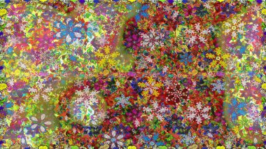 Küçük çiçekteki sevimli çiçek deseni. Kusursuz. Raster illüstrasyonu.