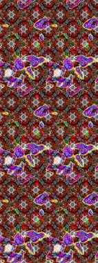 Raster illüstrasyonu. Klasik çiçek tasarımı elementleri. Gri, kırmızı ve kahverengi kıvırcık çiçekler Gri, kırmızı ve kahverengi renkler.