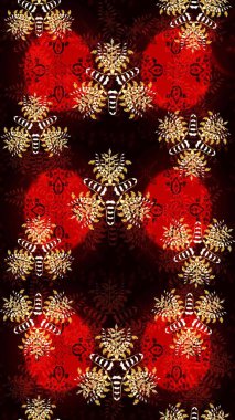 Düz Çiçek Elementleri Tasarımı. Siyah renkli çiçekler. Renkli Bahar Teması eskiz kalıbı. Raster illüstrasyonunda çiçek deseni çizimi.