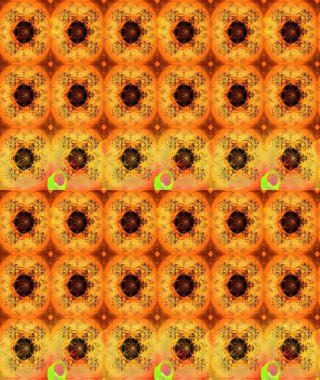 Karalama çiçekleri çizim kalıbı. Turuncu el çizimi desen. Sanat portakal rengi çiçeklere ilham verir ve arka plan bırakır. Raster deseni.